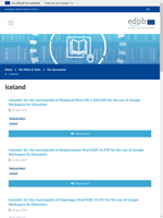  Icelandic entities fined for data protection violations by the Icelandic SA
    