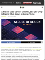  Advanced Cyber Defence Systems joins CISA’s Secure by Design Pledge with other elite companies
    
