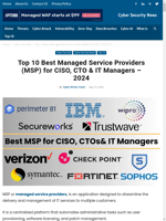  Top 10 MSP for CISO & IT Managers in 2024
    