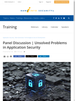  Join the discussion on unsolved problems in application security in a webinar by Snyk on November 20 2024
    