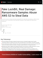  Ransomware samples abusing AWS S3 to steal data are disguised as LockBit
    