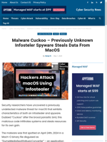  Malware Cuckoo is an infostealer spyware targeting MacOS
    