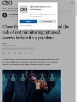 Monitor retained access to avoid risks