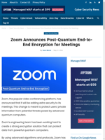  Zoom announces post-quantum end-to-end encryption for meetings
    