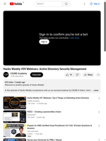  Learn about Active Directory Security Management in Hacks Weekly #59 Webinars
    