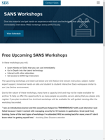  Free Virtual Cybersecurity Workshops by SANS Institute
    