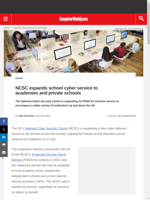  NCSC expands free cyber defence service to all schools in the UK
  