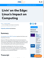 Linux has a significant impact on computing and continues to drive innovation in the software ecosystem