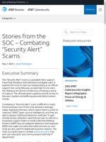  Combating “Security Alert” Scams is discussed in the SOC stories
    