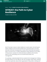  Implementing HITRUST for cyber resilience with risk management through a solid assurance framework
  