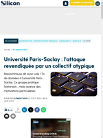  Un collectif appelé RansomHouse revendique une attaque contre l'Université Paris-Saclay sans chiffrement de données mais visant à extorquer une rançon
    