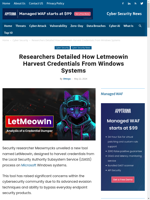  Security researcher Meowmycks unveiled LetMeowIn tool for harvesting credentials from Windows systems
    
