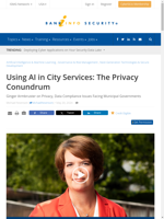 Using AI in City Services poses privacy challenges
