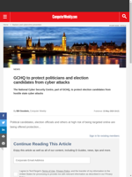  GCHQ to protect politicians and election candidates from cyber attacks
    