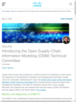  OSIM Technical Committee created to enhance supply chain management worldwide
    