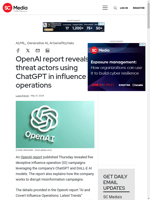  Threat actors using ChatGPT in influence operations revealed in OpenAI report
    