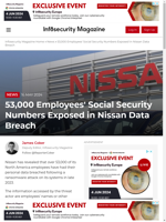 53000 Employees' Social Security Numbers Exposed in Nissan Breach
    