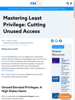  Implementing Least Privilege for enhanced security is crucial
    