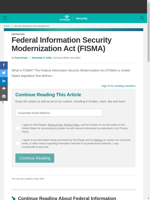  FISMA is United States legislation for information security
    