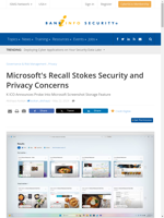 Microsoft's Recall Stokes Security and Privacy Concerns
    