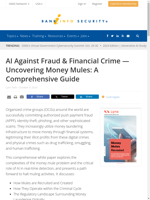 AI Against Fraud & Financial Crime - Detecting and Stopping Money Mules with AI