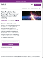  Predictive Risk Scoring is a smart approach to AI in security
    