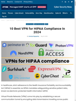  Top 10 VPNs for HIPAA compliance listed for 2024
    