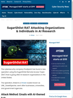 SugarGh0st RAT targeting AI research organizations in the US
    