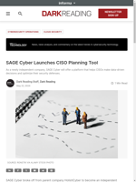  SAGE Cyber launched a CISO Planning Tool
    