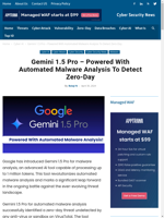  Gemini 15 Pro is an advanced AI tool for detecting zero-day malware
    