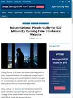  Indian national pleads guilty for $37 million
    