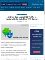  Android bug allows DNS traffic leakage during VPN server switches
    