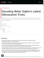  Water Sigbin exploits Oracle WebLogic vulnerabilities for cryptocurrency mining with obfuscation
	