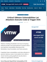  VMware vulnerabilities allow code execution and DOS attacks
	