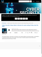  Latest cyber threats and vulnerabilities discussed in Cyber Security Today for the week ending April 26 2024

