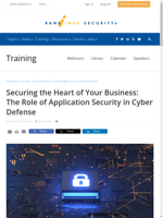  Securing business applications is crucial for overall security
