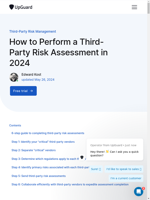 A detailed 6-step guide on performing third-party risk assessments in cybersecurity in 2024