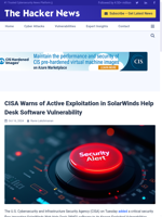  CISA warns of active exploitation in SolarWinds Help Desk software vulnerability
    