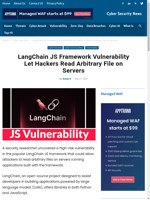  LangChain JS vulnerability lets attackers expose sensitive information
    