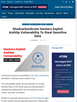  ShadowSyndicate hackers exploit Aiohttp vulnerability to steal sensitive data
    