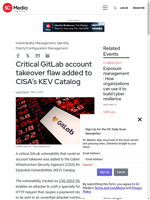 A critical GitLab account takeover flaw was added to CISA’s KEV Catalog