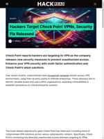 Hackers target Check Point VPNs security fix released
    