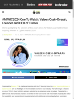  Valeen Oseh-Ovarah Founder and CEO of TisOva is recognized as One To Watch in the cybersecurity field
    