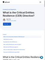  The CER Directive aims to ensure essential service providers manage their network and information security effectively
    