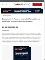  Dazz introduces AI-based automated remediation for application security management
    