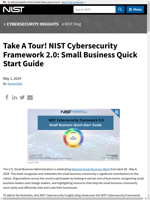  The NIST Cybersecurity Framework 20 Small Business Quick Start Guide aims to help small businesses manage cybersecurity risks
    