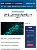  Ticketmaster and Santander data breaches linked to Snowflake
    