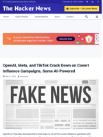  OpenAI Meta and TikTok take action against covert influence campaigns with AI involvement
    