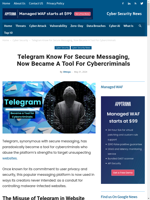  Telegram known for secure messaging is now being used by cybercriminals
    