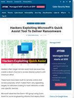 Hackers exploit Quick Assist for Ransomware